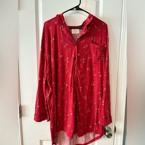 In My Sundays Red Leaf Sleep Dress